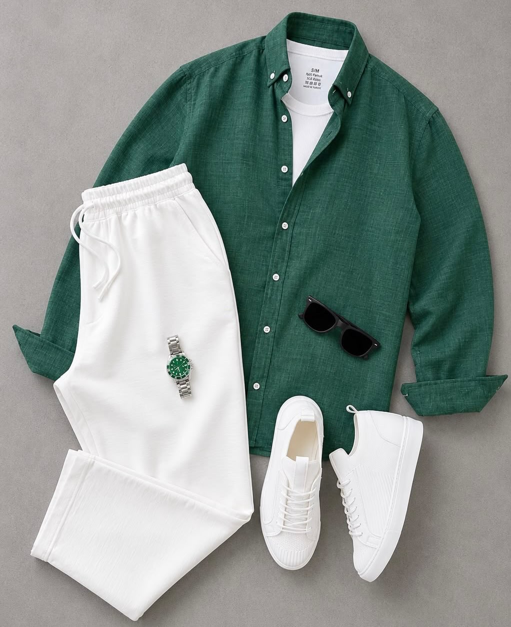 para hombre casual de manga larga camisa and Trousers Set