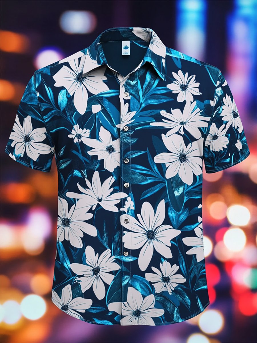 Camisa Resort casual floral Art de manga corta para hombre