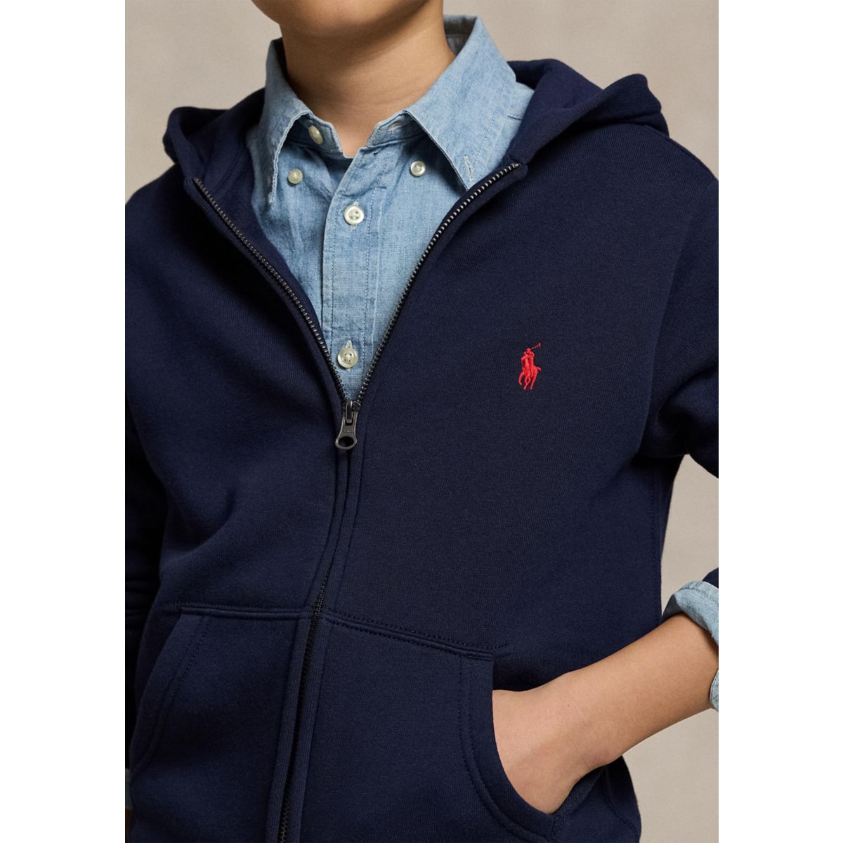 Boys 8-20 Cotton-Blend-Fleece Hoodie - 2