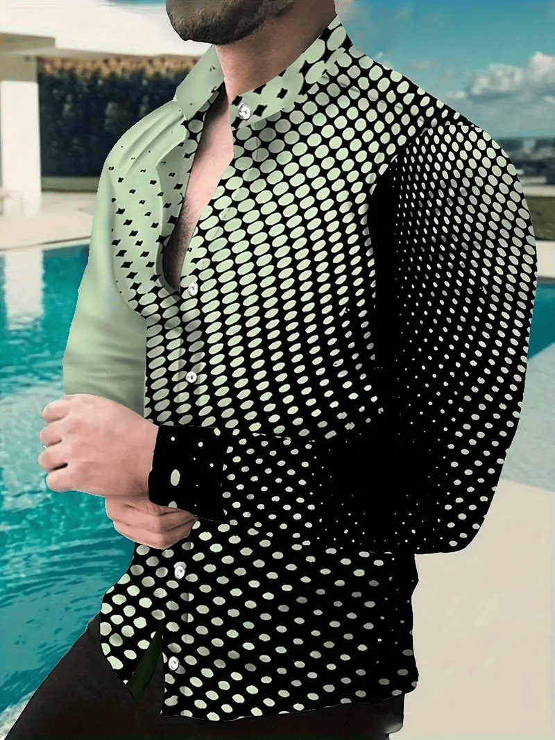 Camisa a cuadros ejecutivo de manga larga para hombre