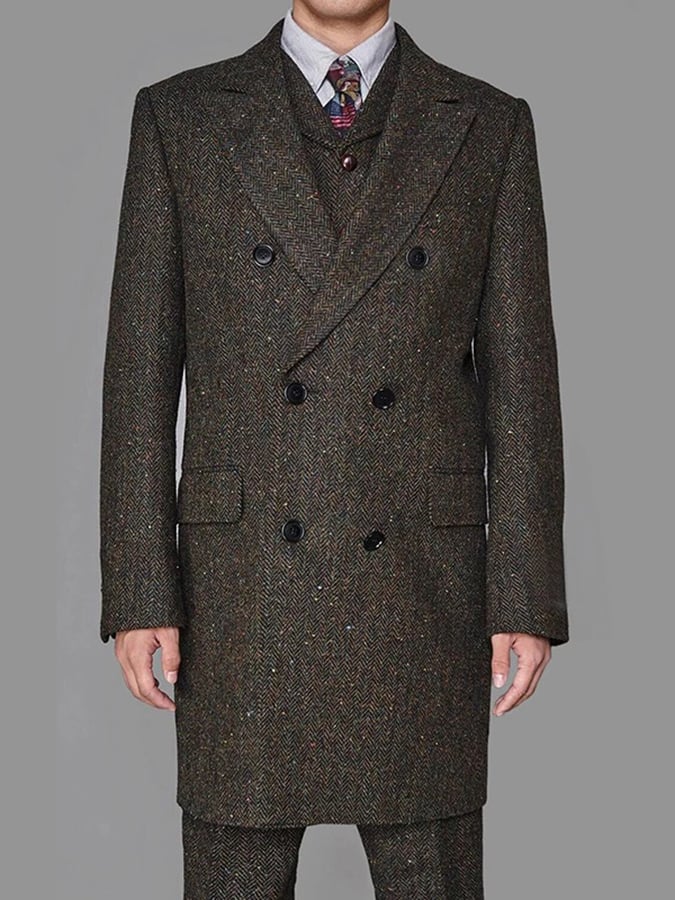 Ejecutivo Single-Breasted de color sólido Three-Piece Suit para hombre
