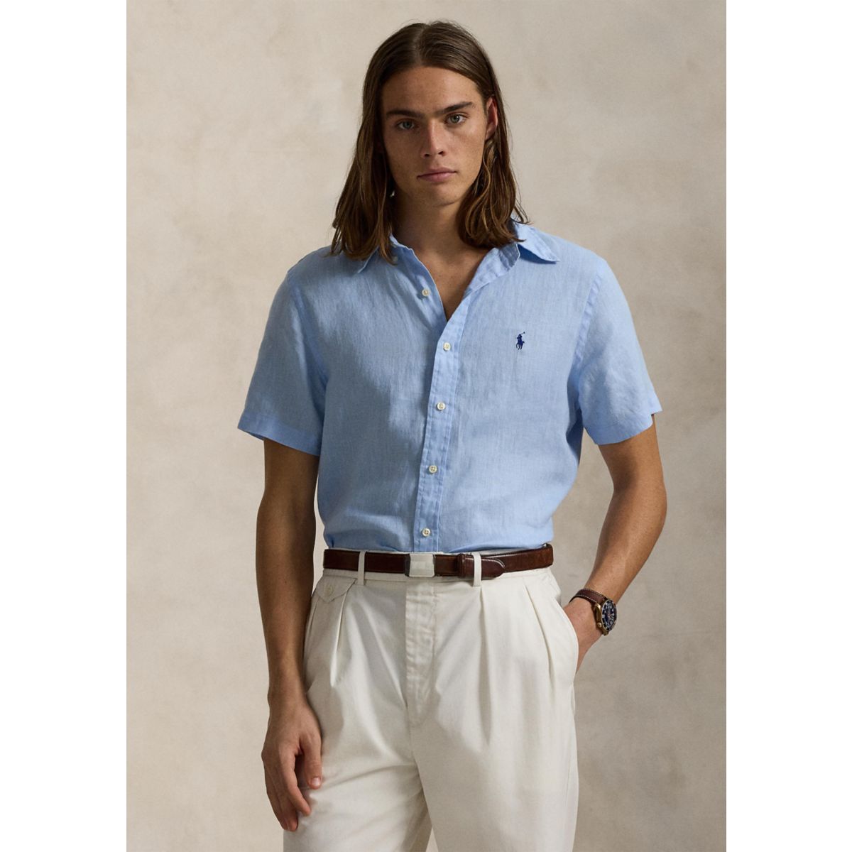 Classic Fit Linen Shirt - 8