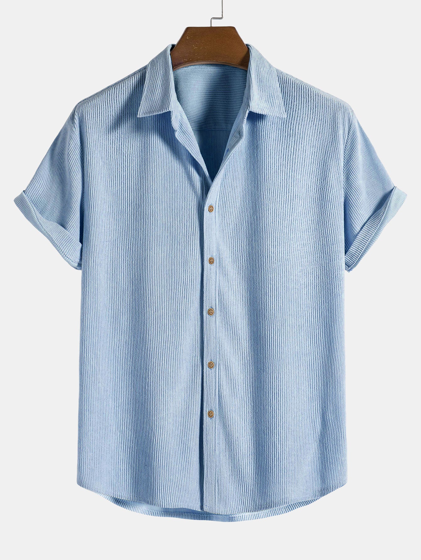 Camisa Corduroy Button Up de manga corta
