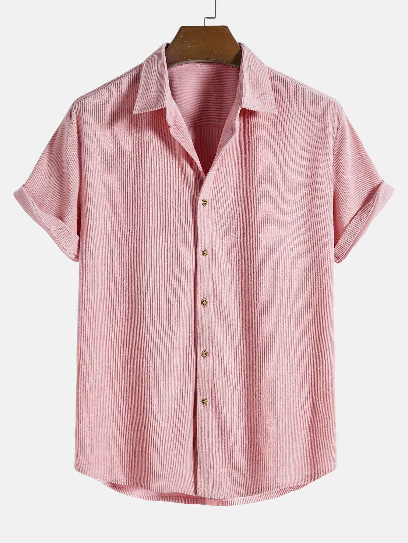 Camisa Corduroy Button Up de manga corta
