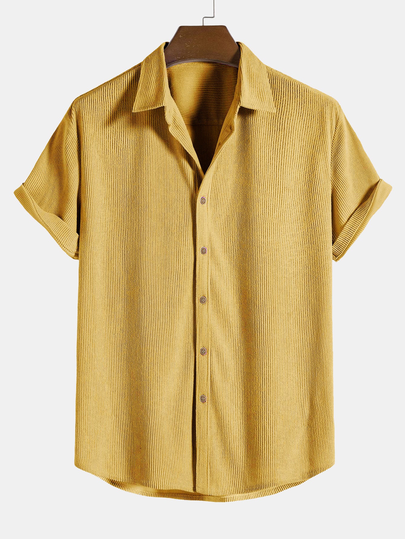 Camisa Corduroy Button Up de manga corta