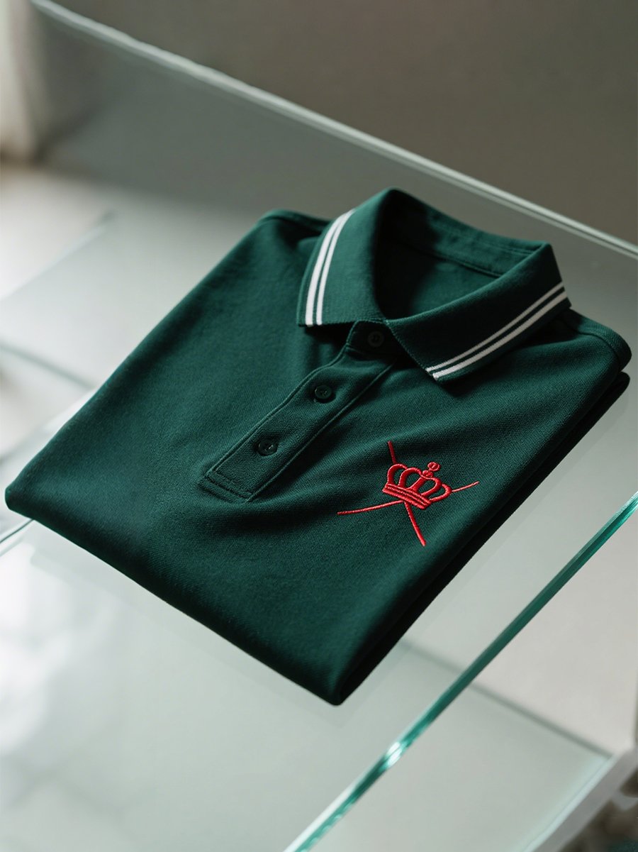 Camisa polo ejecutivo casual Button de manga corta para hombre