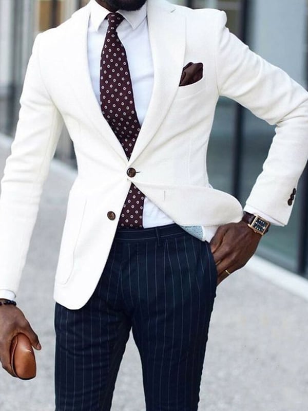 Casual elegantee estampado Suit para hombre