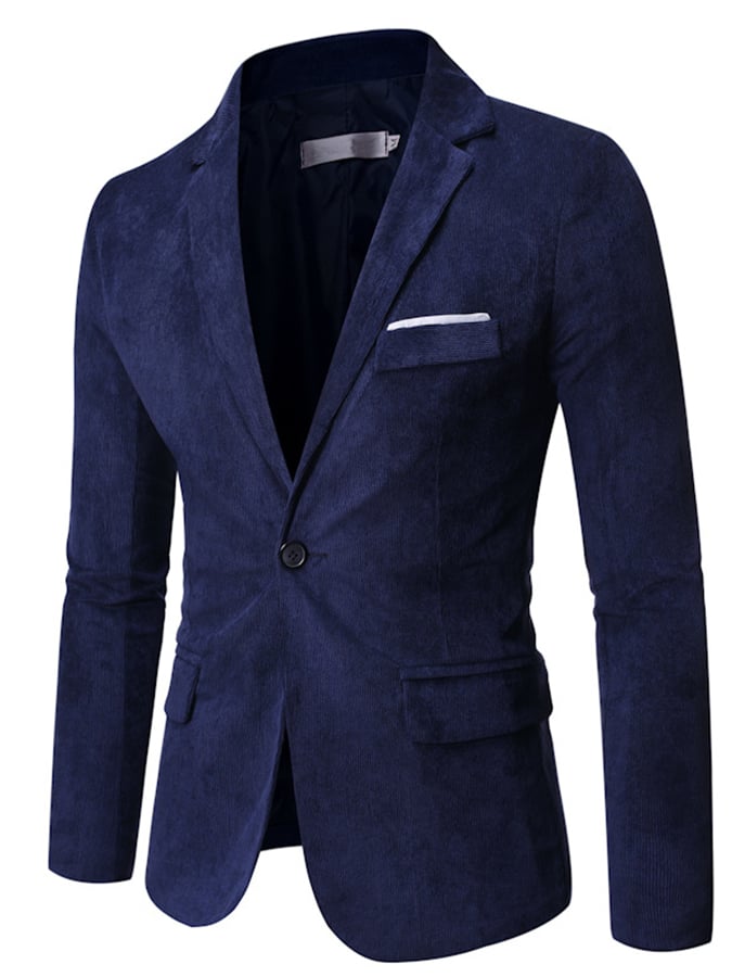 Saco ejecutivo casual Fit One Button pana para hombre
