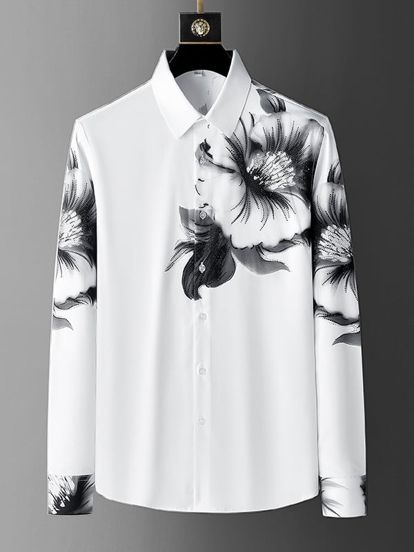 Camisa Light de lujo ejecutivo floral diseño para hombre