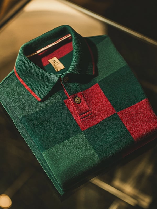 Camisa polo clásico ejecutivo Logo Button de manga corta para hombre