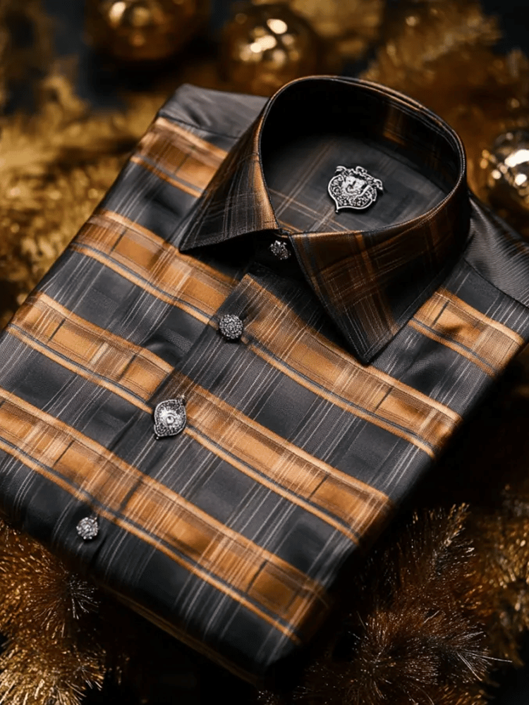 Camisa de lujo ejecutivo de manga larga para hombre