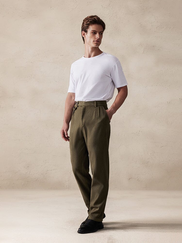 Pantalón casual elástico Suede