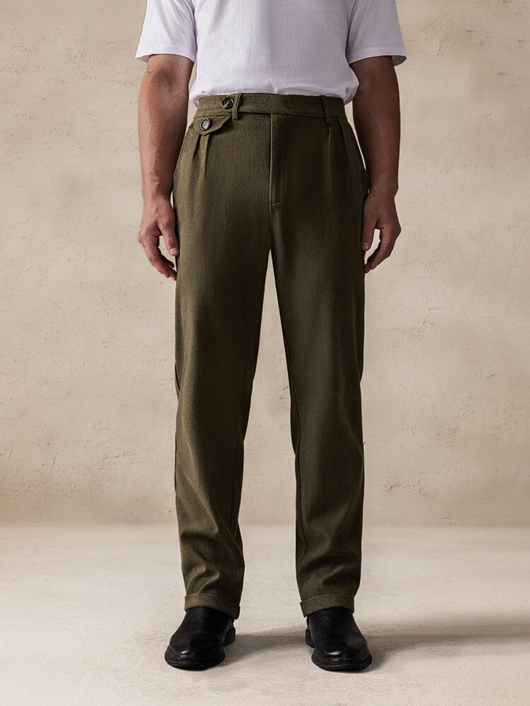Pantalón casual elástico Suede