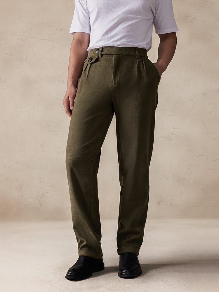 Pantalón casual elástico Suede