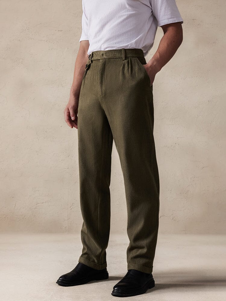 Pantalón casual elástico Suede
