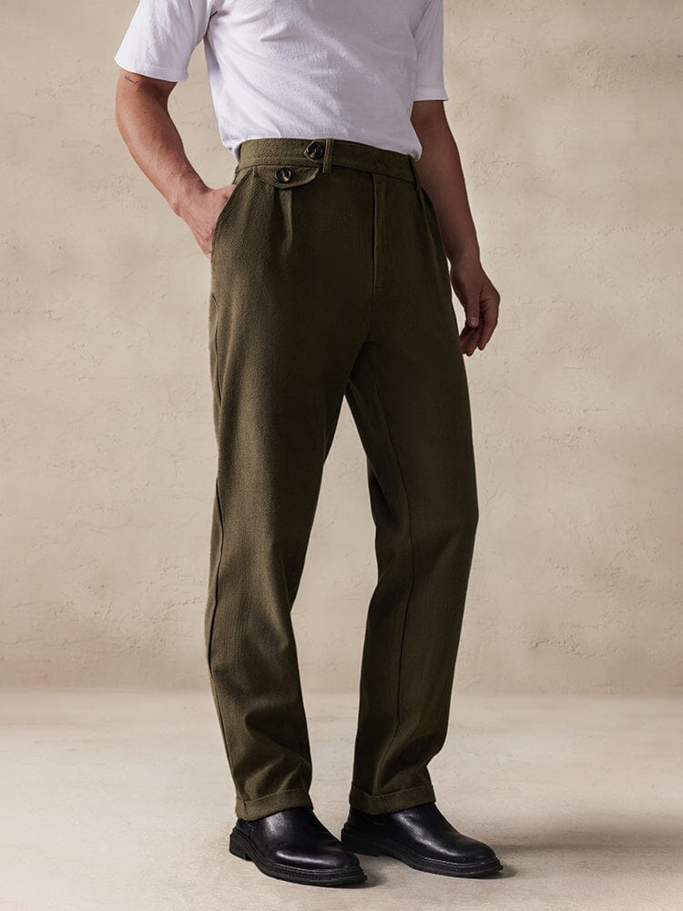 Pantalón casual elástico Suede
