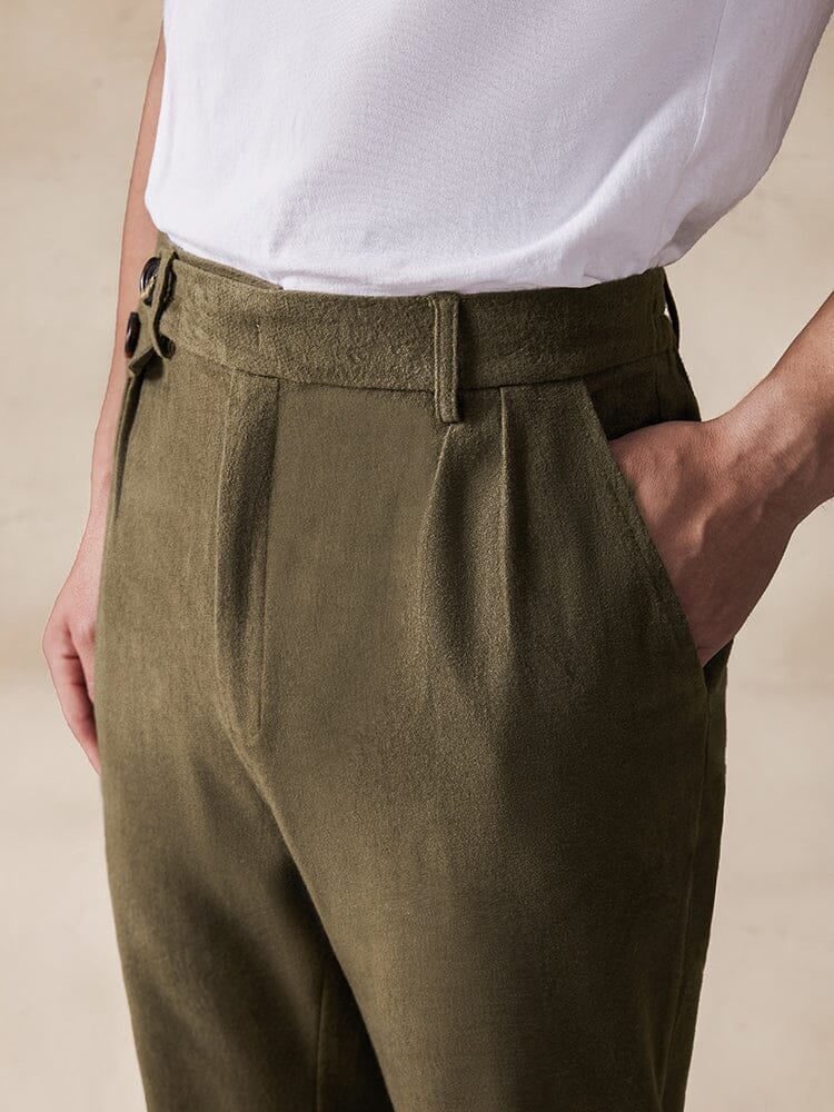 Pantalón casual elástico Suede