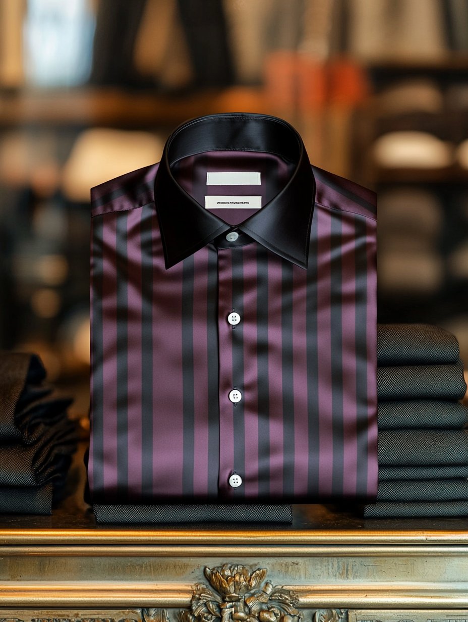 Camisa de lujo seda ejecutivo clásico de manga larga para hombre