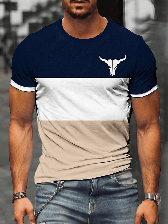 Camiseta ejecutivo casual estampado para hombre
