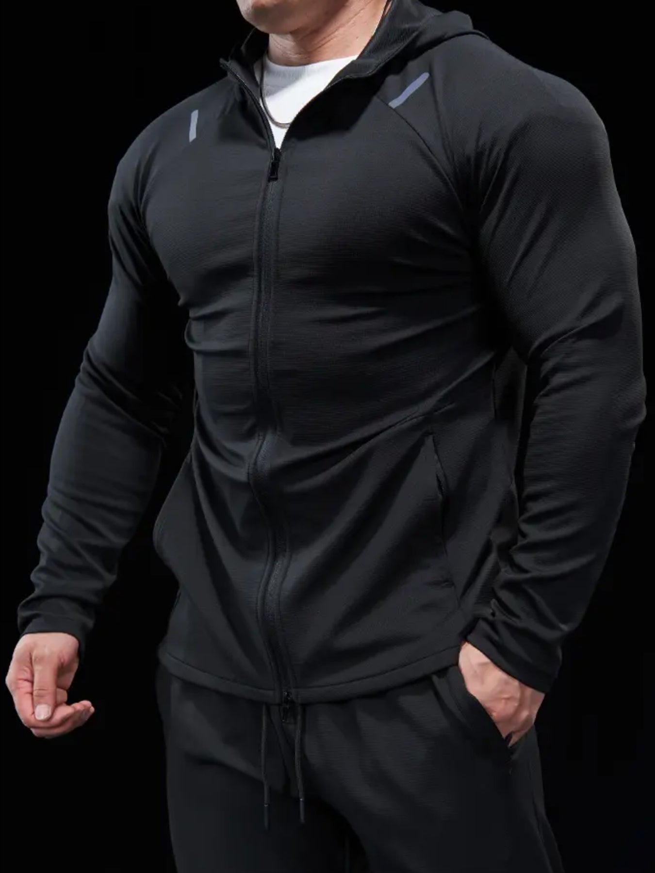 Chaqueta SmoothBlend Quick Dry Sports Fitness Hooded