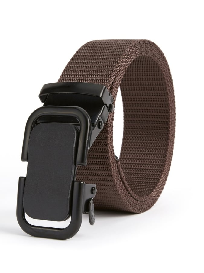 Cinturón para exterior training automatic buckle nylon canvas braided para hombre