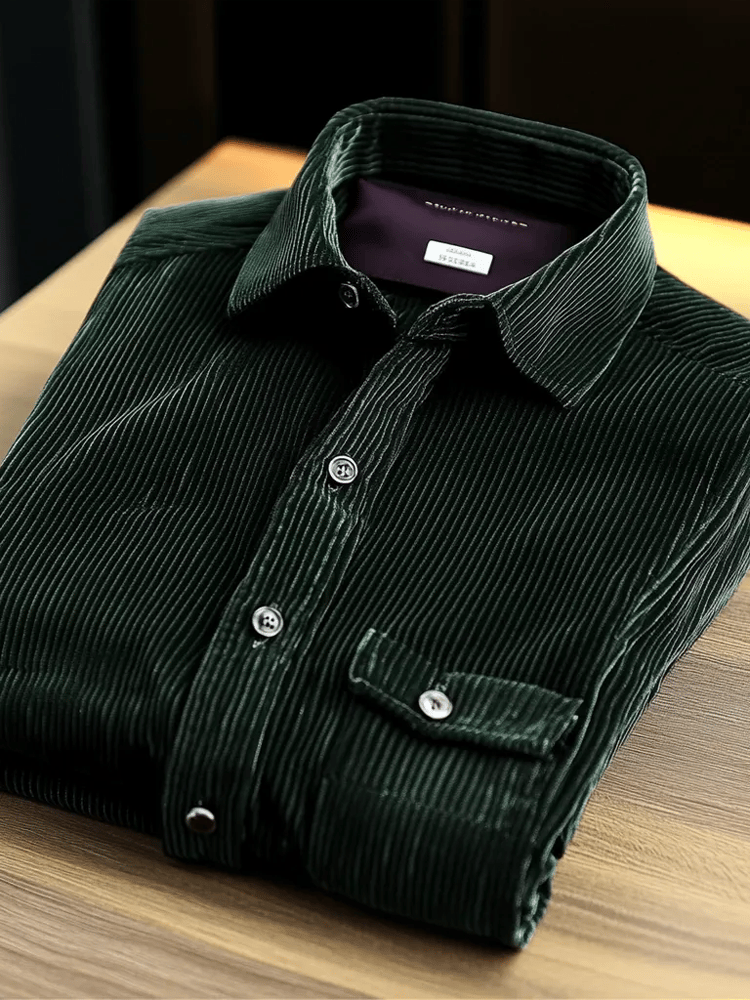 Camisa vintage ejecutivo Flannel de manga larga para hombre