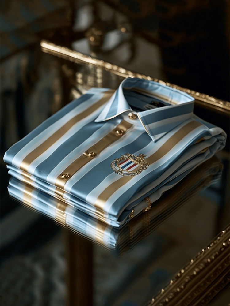 Camisa satén Luxe de manga larga con botones para hombre