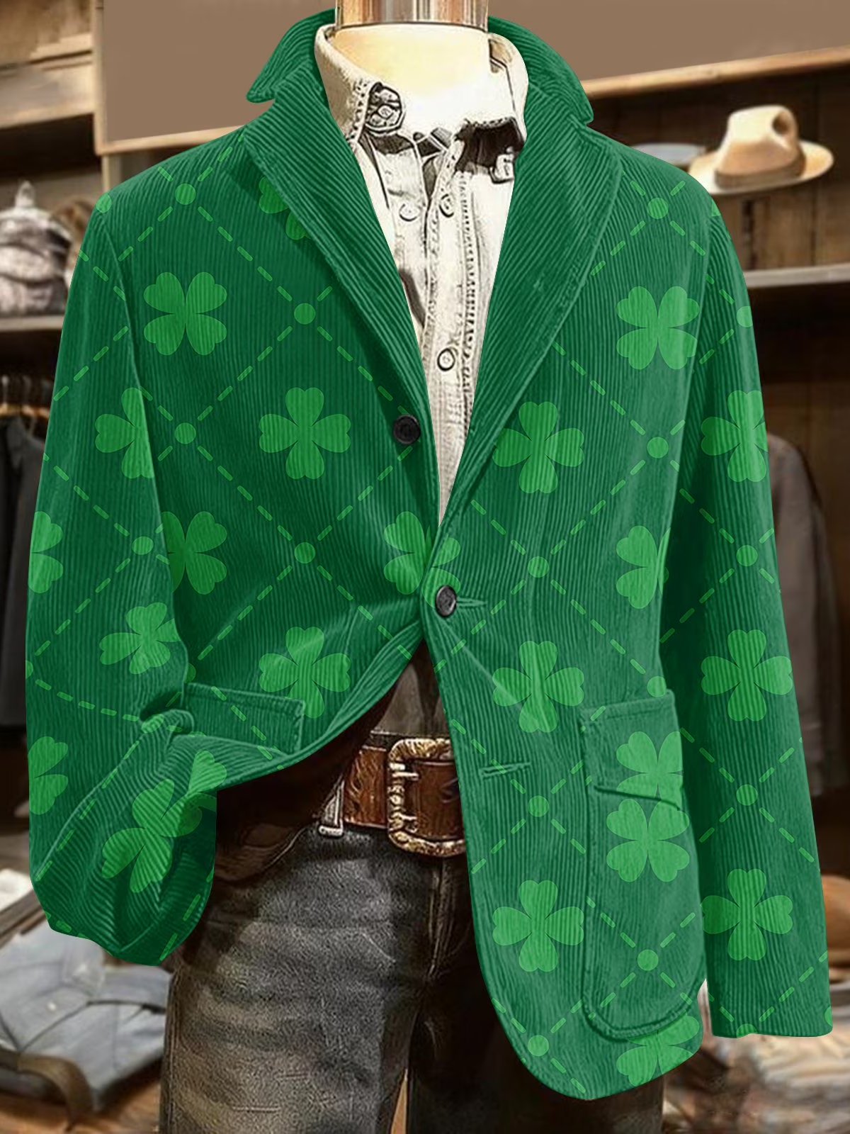 Saco St Patrick estampado casual para hombre