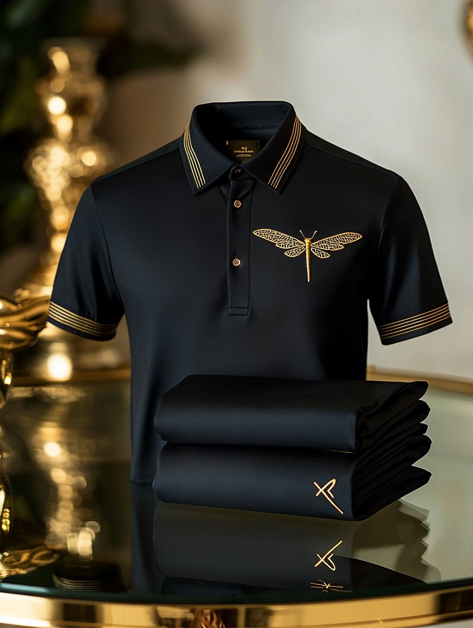 Camisa polo ejecutivo casual Button de manga corta para hombre