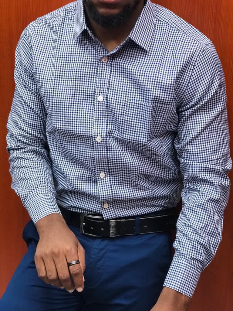 Camisa Street Style ejecutivo casual estampado de manga larga para hombre