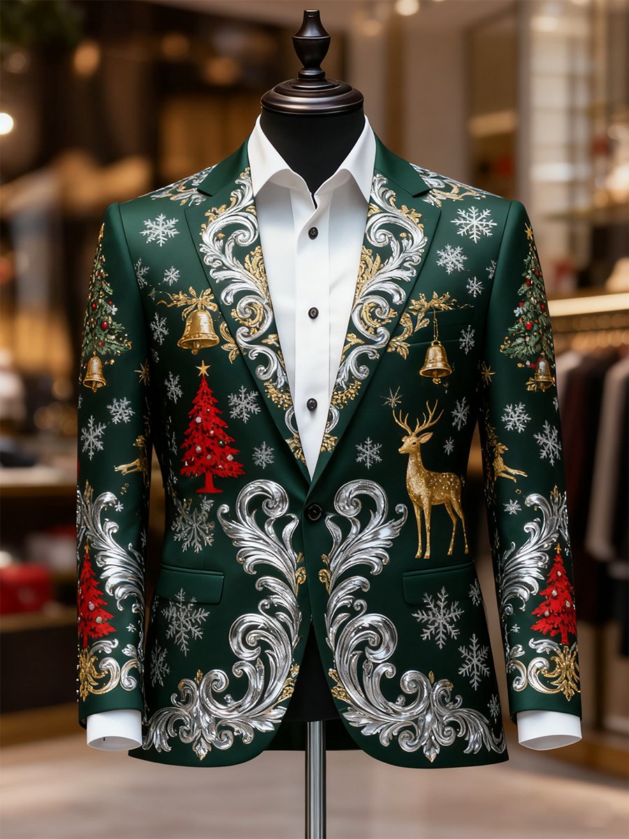 Ejecutivo casual Christmas Suit Outerwear para hombre