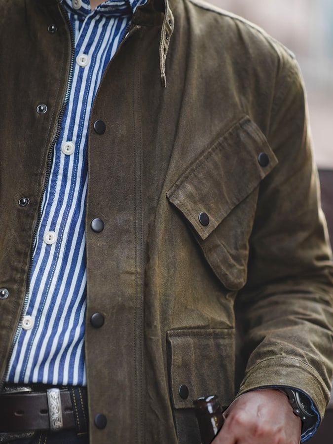 Chaqueta vintage Western Wax para hombre
