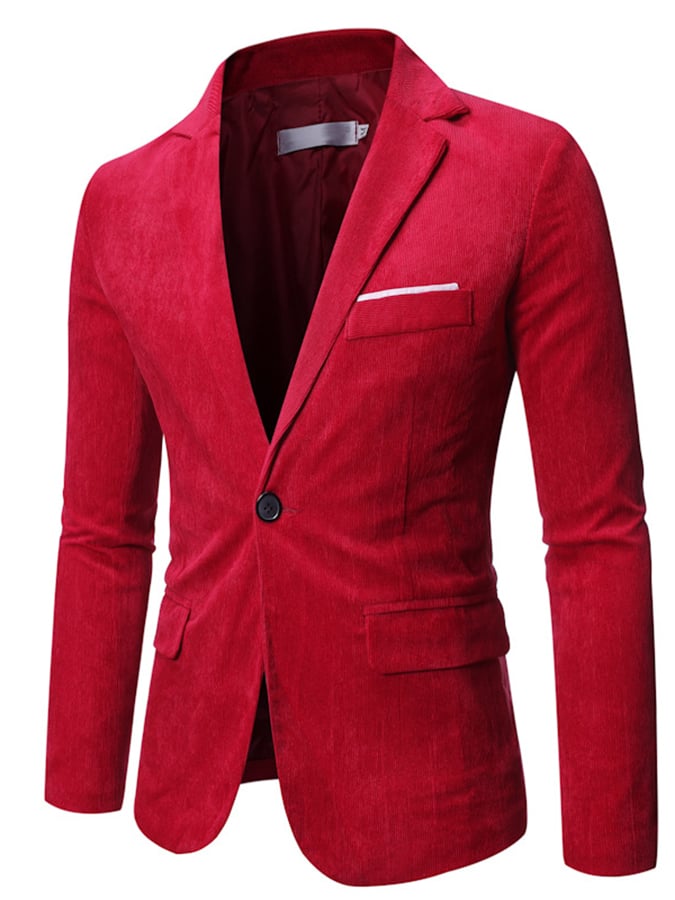 Saco ejecutivo casual Fit One Button pana para hombre