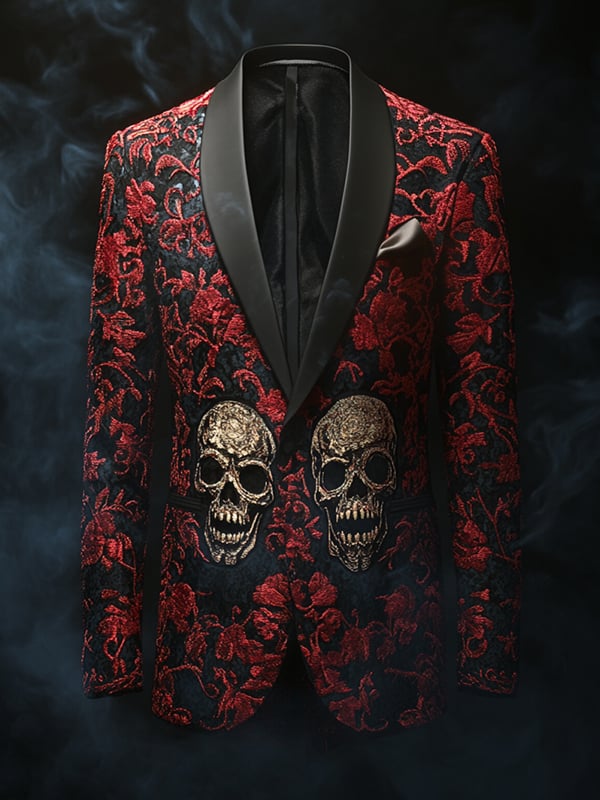 Saco de lujo casual ejecutivo Skull para hombre
