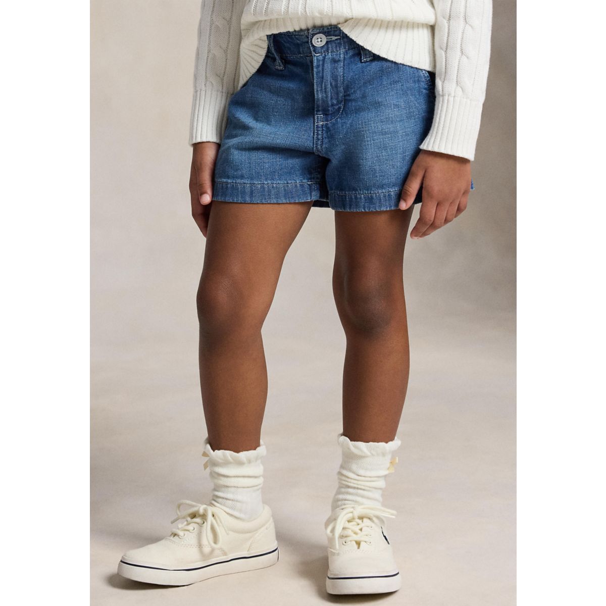 Girls 4-6x Indigo Cotton Denim Shorts - 1