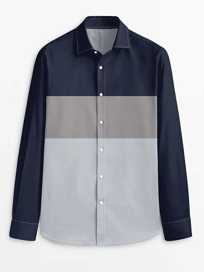 Camisa a rayas ejecutivo casual para hombre