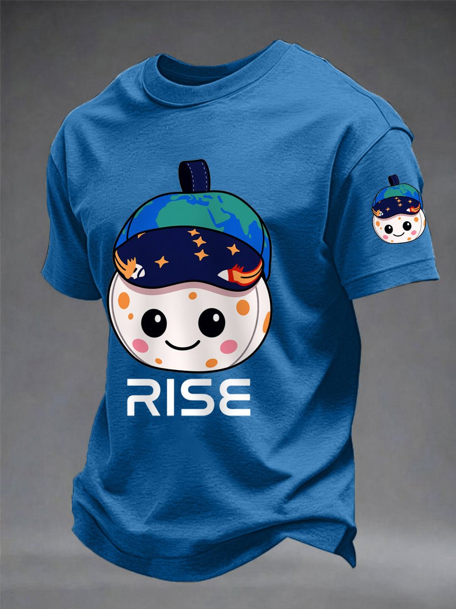Camiseta Artemis II estampado casual para hombre