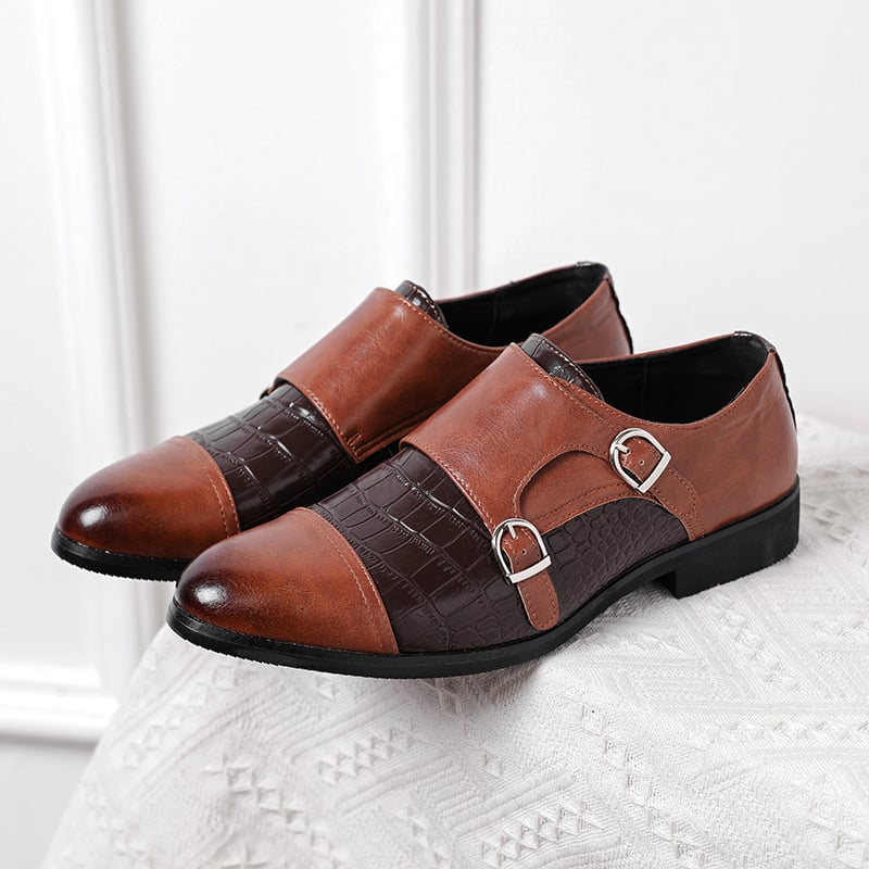 Zapatos de moda Buckle Crocodile diseño Trendy Men cuero