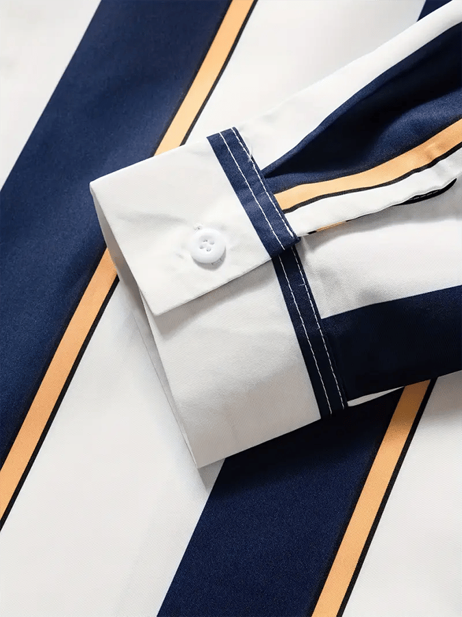 Camisa a rayas ejecutivo casual para hombre