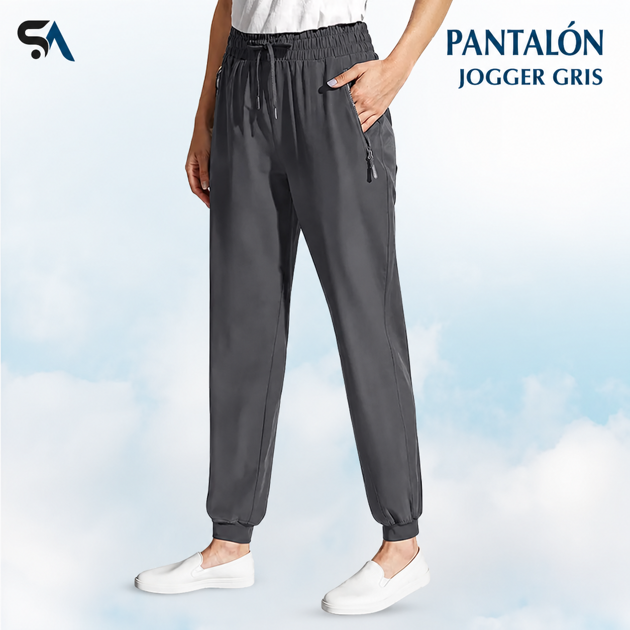 Pantalón casual ultraelástico de tacto fresco para mujer · vista 3