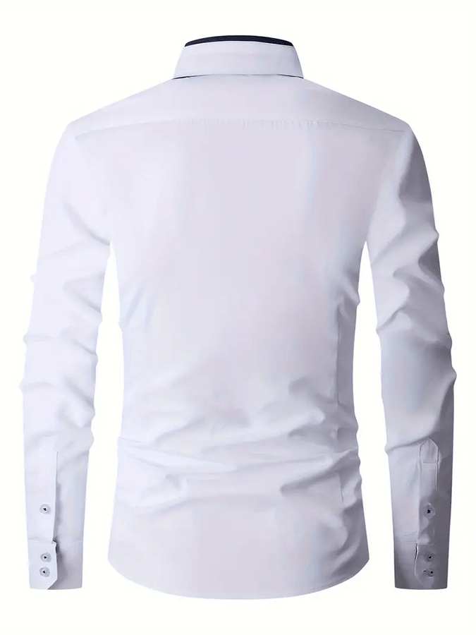 Camisa geométrico Design ejecutivo casual para hombre