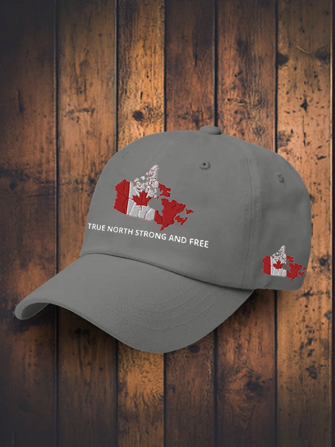 Unisex Canada True North Strong & Free Est 1867 Print Baseball Cap