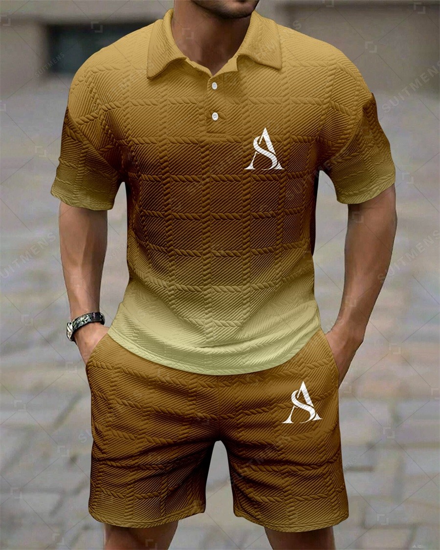 Camisa polo Simple Textured Summer Set 252 para hombre