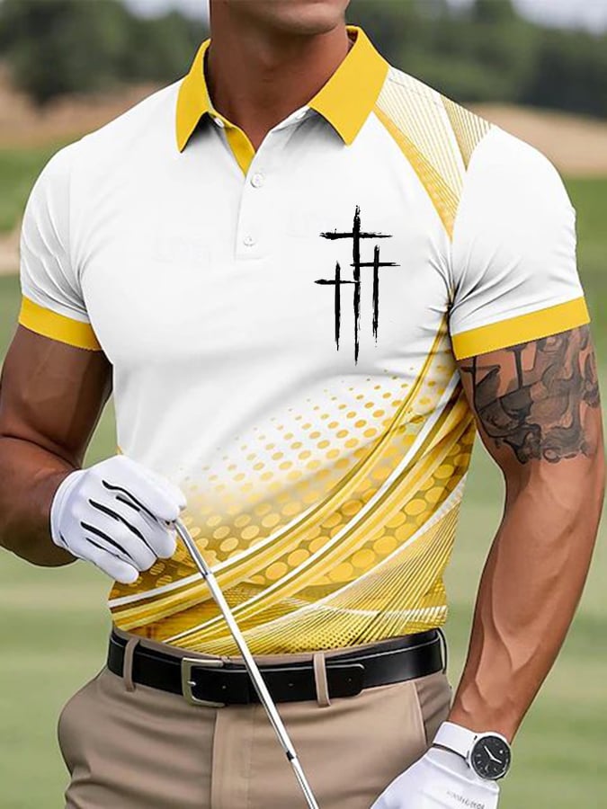 Casual Contrast Color Faith Polo para hombre