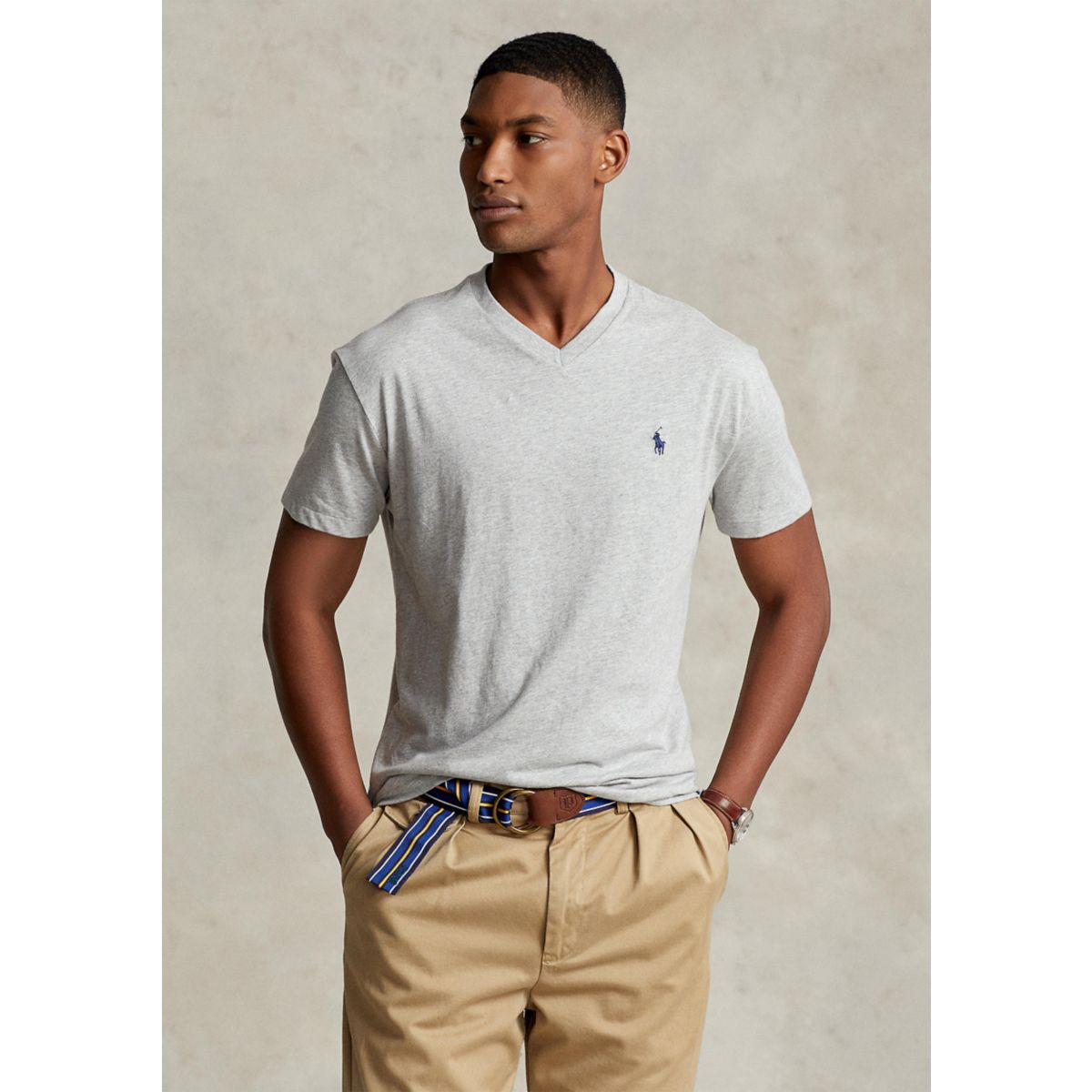 Classic Fit V-Neck T-Shirt - 4