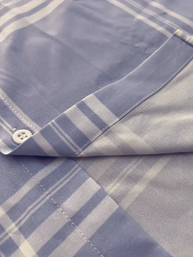 Camisa a cuadros ejecutivo casual para hombre