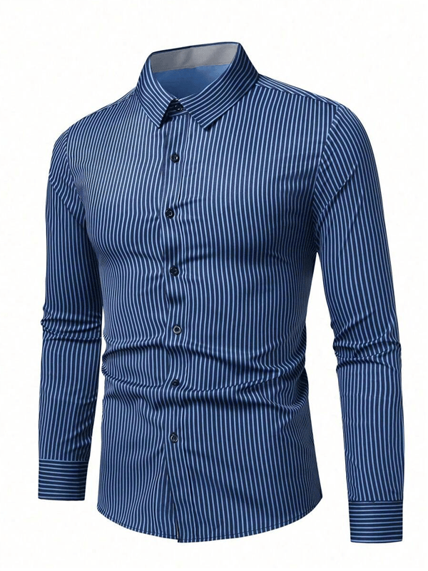 Camisa ejecutivo casual de manga larga para hombre