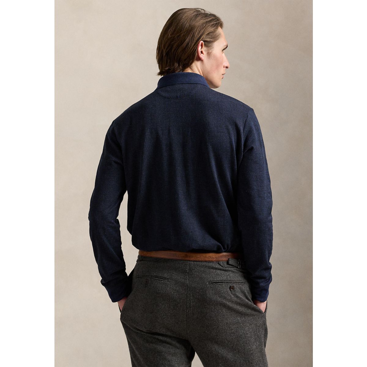 Classic Fit Glen Plaid Jersey Polo Shirt - 2