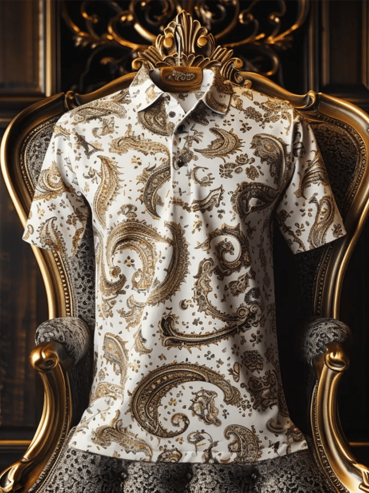 Camisa polo ejecutivo casual Button de manga corta para hombre