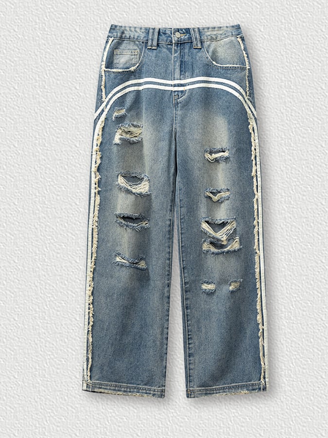 Elegantee casual Ripped Jeans para hombre